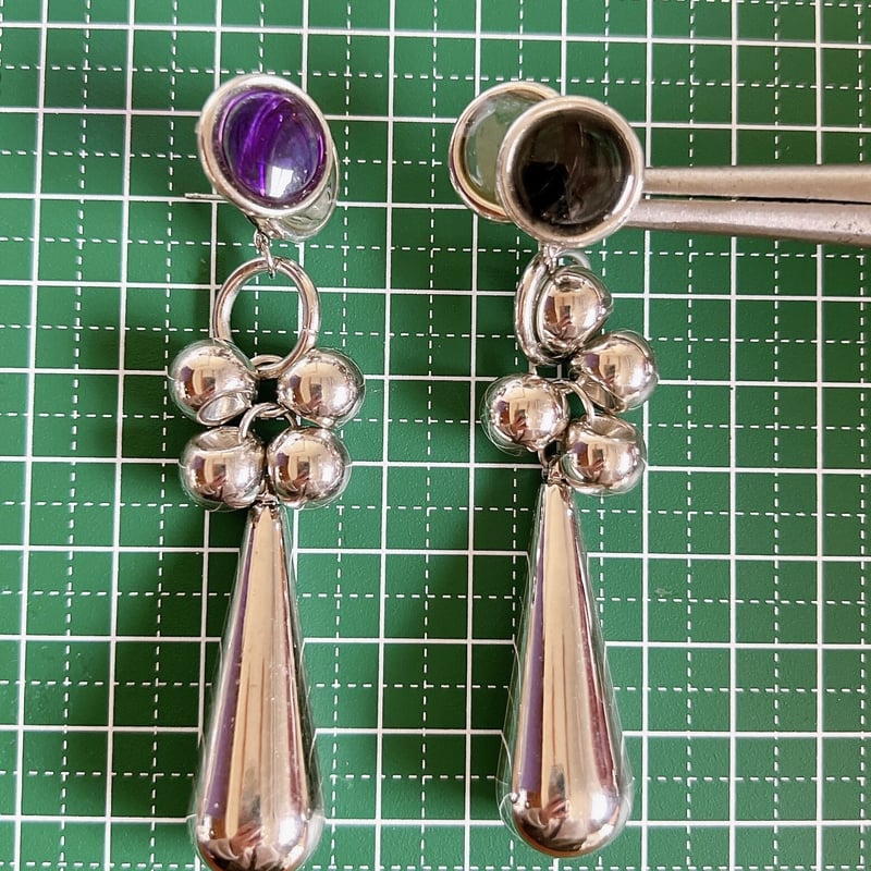 シルバーレジンピアス・イヤリング | peth handmade accessory store 