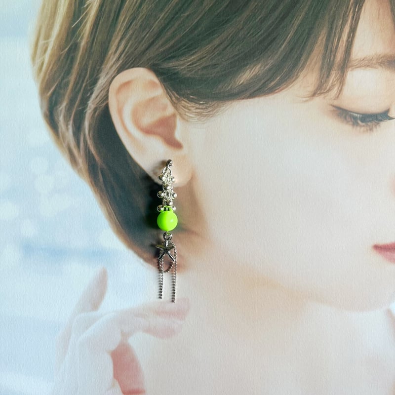 シルバーネオンのsummerピアス・イヤリング | peth handmade accesso