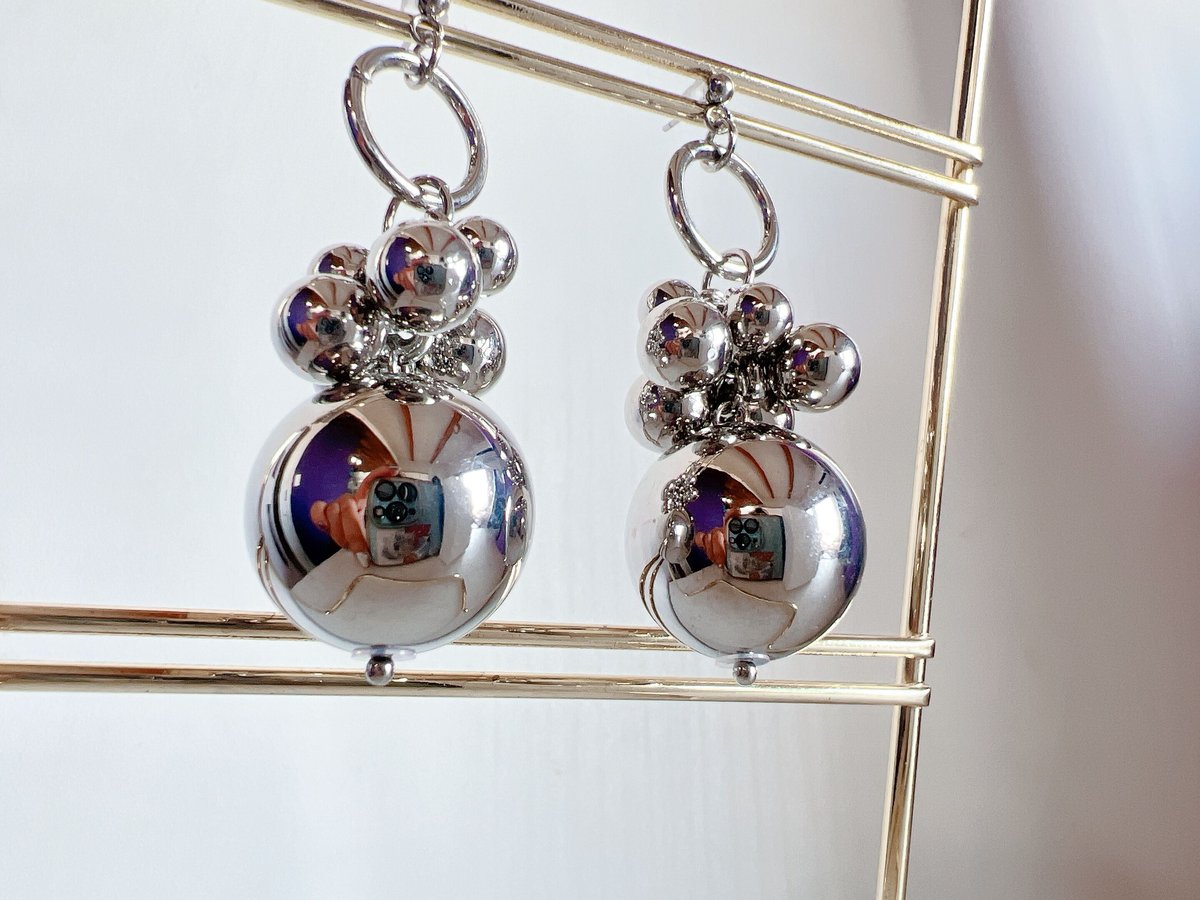 大ぶりシルバーピアス・イヤリング | peth handmade accessory store 大ぶりシルバーピアス・イヤリング | peth handmade accessory store