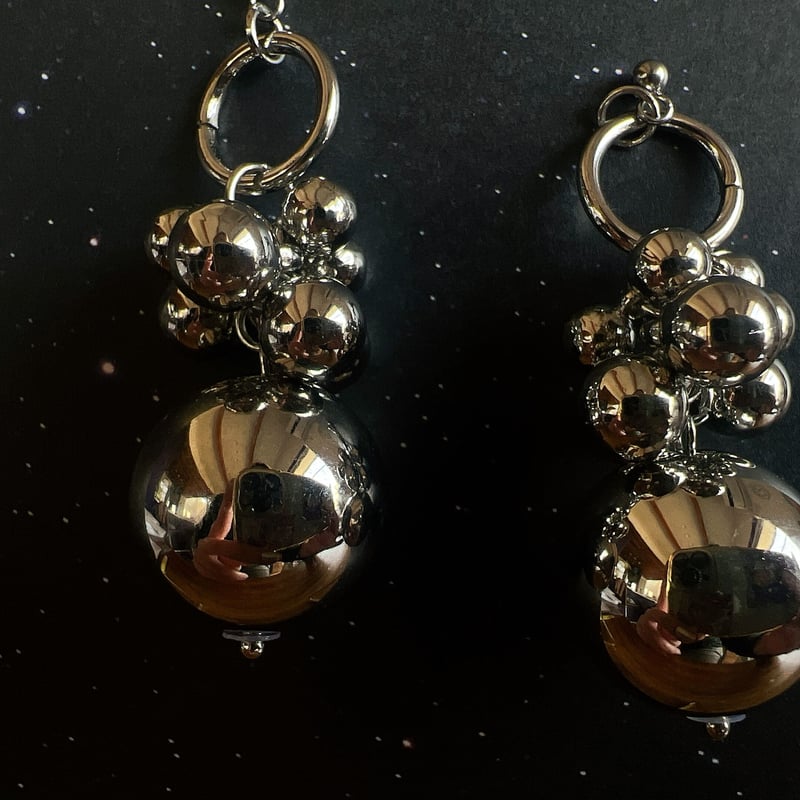 大ぶりシルバーピアス・イヤリング | peth handmade accessory store
