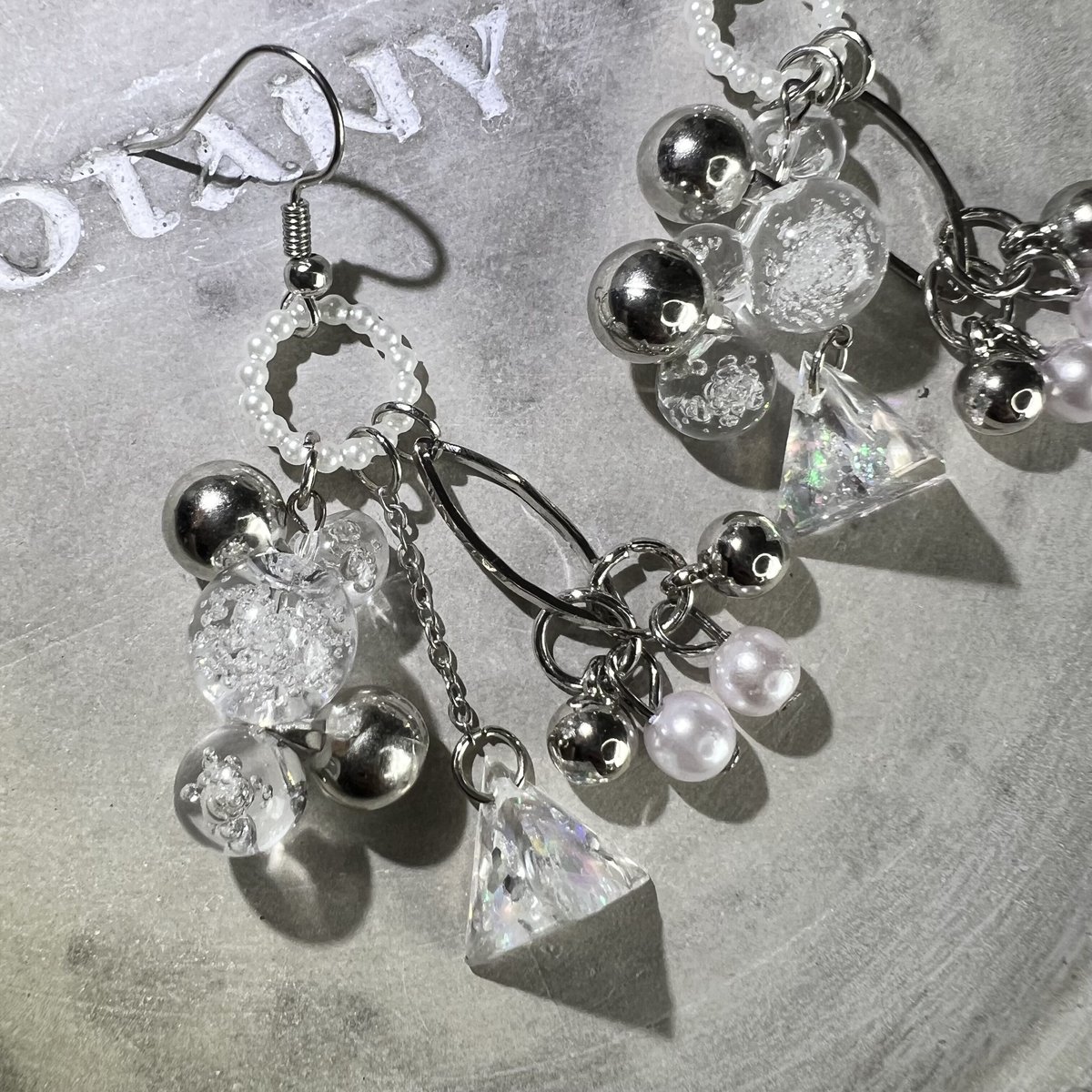 シルバークリアピアス・イヤリング | peth handmade accessory store シルバークリアピアス・イヤリング | peth handmade accessory store