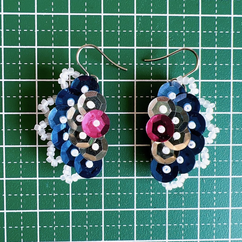 スパンコールビーズピアス・イヤリング | peth handmade accessory store