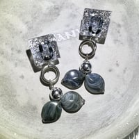 シルバーブラックピアス・イヤリング