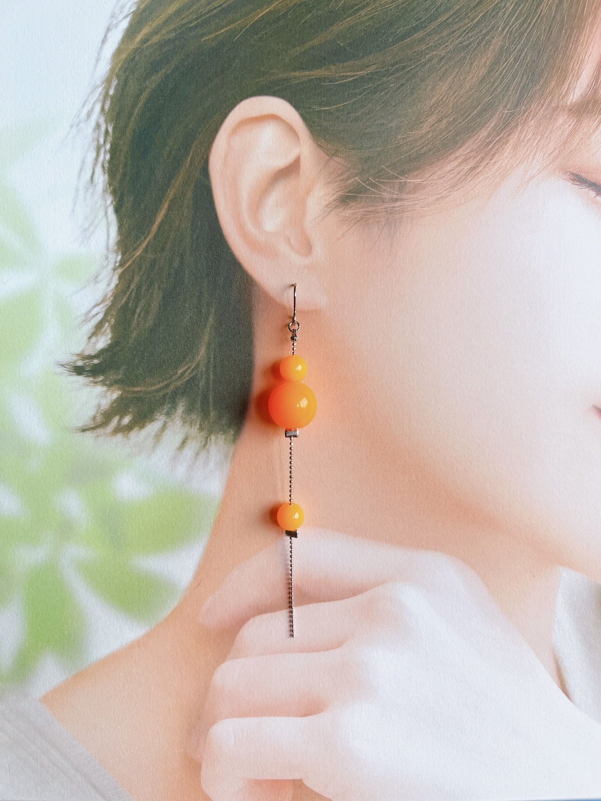 1051,大ぶりスマイルネオンカラーピアスイエロー 8eeb2de75044dd8ac69ef874120e11