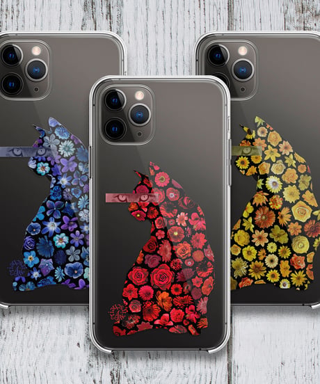 【iPhone Clear case】Flower Cat Eyes