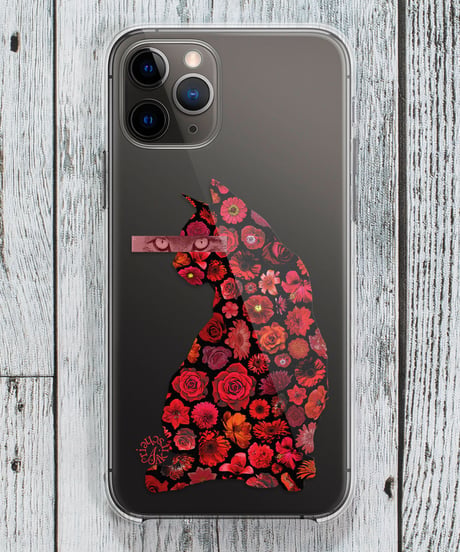 【iPhone Clear case】Flower Cat Eyes