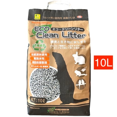 三晃商会 エコ・クリーンリター 10L 小動物 床材 新聞紙