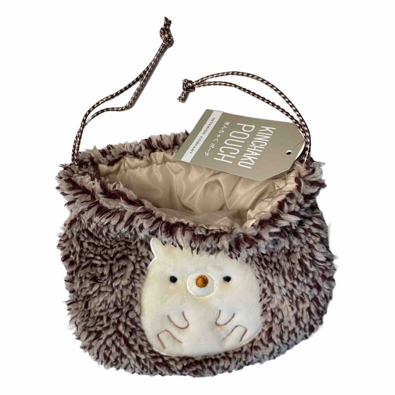 巾着ポーチ ハリネズミ サイズ違い2個セット☆コスメポーチにも使える