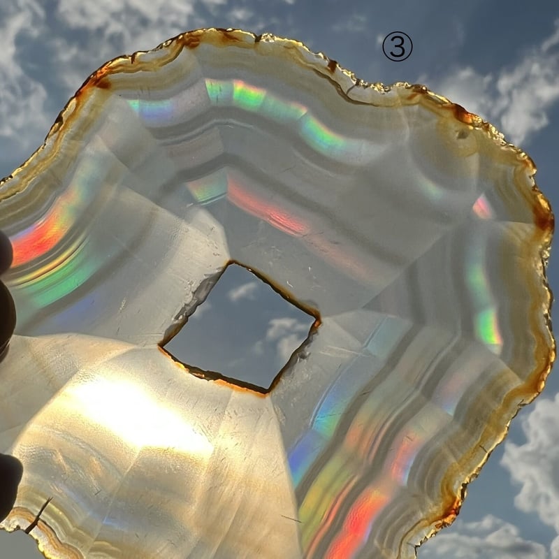 レインボーアゲート（アイリスアゲート） スライス | Sea gems