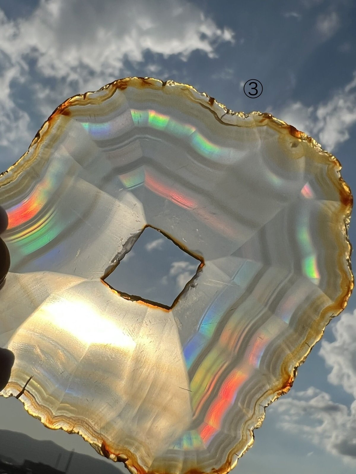 レインボーアゲート（アイリスアゲート） スライス | Sea gems