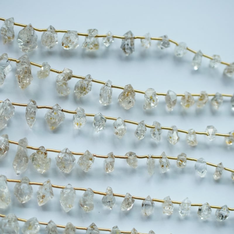 パキスタン産オイルインクォーツ （ハーキマーダイヤモンド型両剣水晶