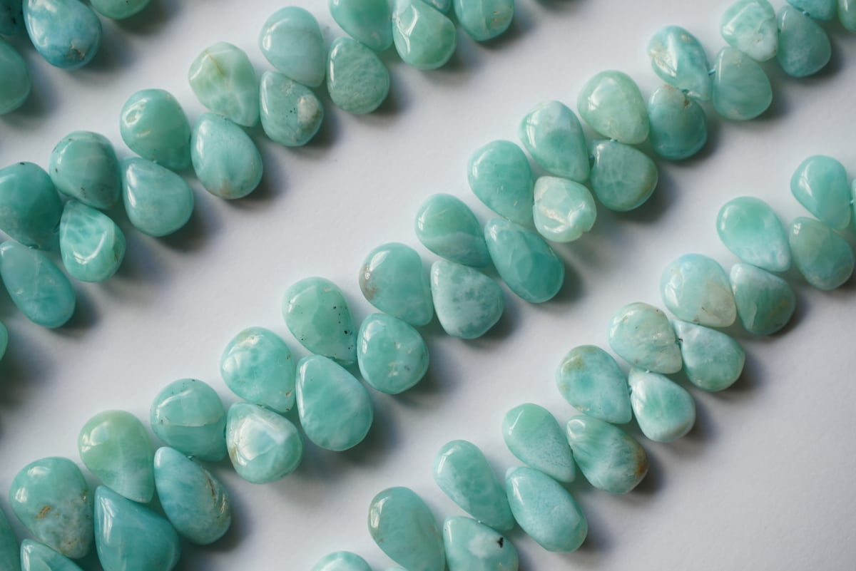 ラリマー スムース ペアシェイプ | Sea gems