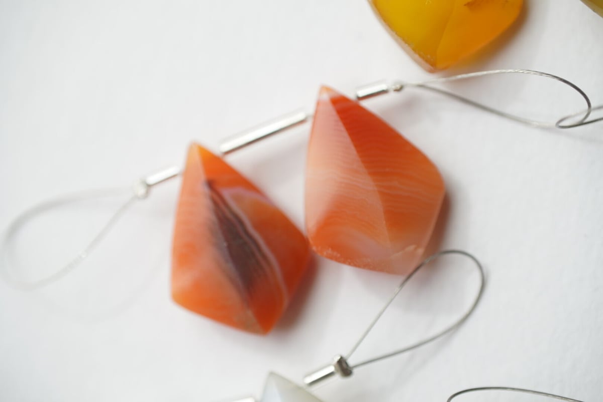 オリジナルカット】 カラフルモンタナアゲート ペア販売 | Sea gems