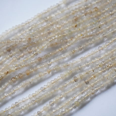 ゴールデンルチル　ファセット　ボタン　4mm