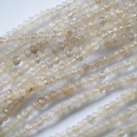 ゴールデンルチル　ファセット　ボタン　4mm