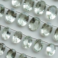 グリーンアメシスト　ルースカット　コンケーブ　オーバル