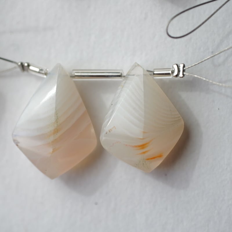 ポメころび様✴︎モンタナアゲート＆パープルアゲート＊イヤリング