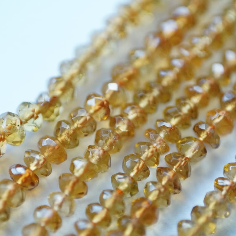 レア・高品質】イエロートルマリン ボタン 3-4mm | Sea gems 