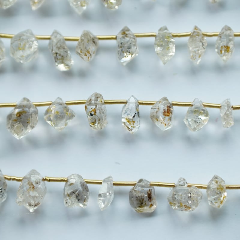 瓶入りルベライト原石とハーキマーダイヤモンド原石 レア ピンク＆グリーントルマリン原石/ルベライトトルマリン(C376)