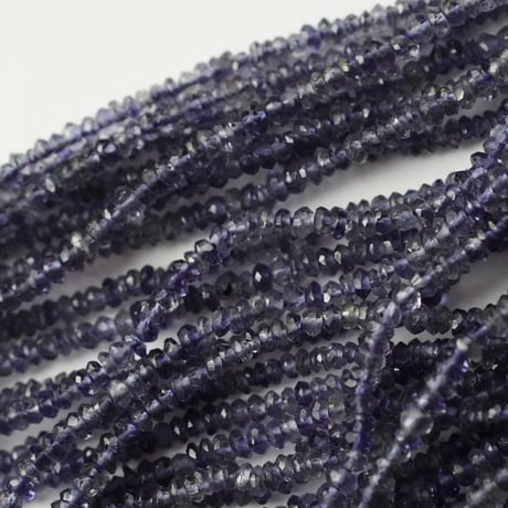 アイオライト　ファセット　ボタン　2mm