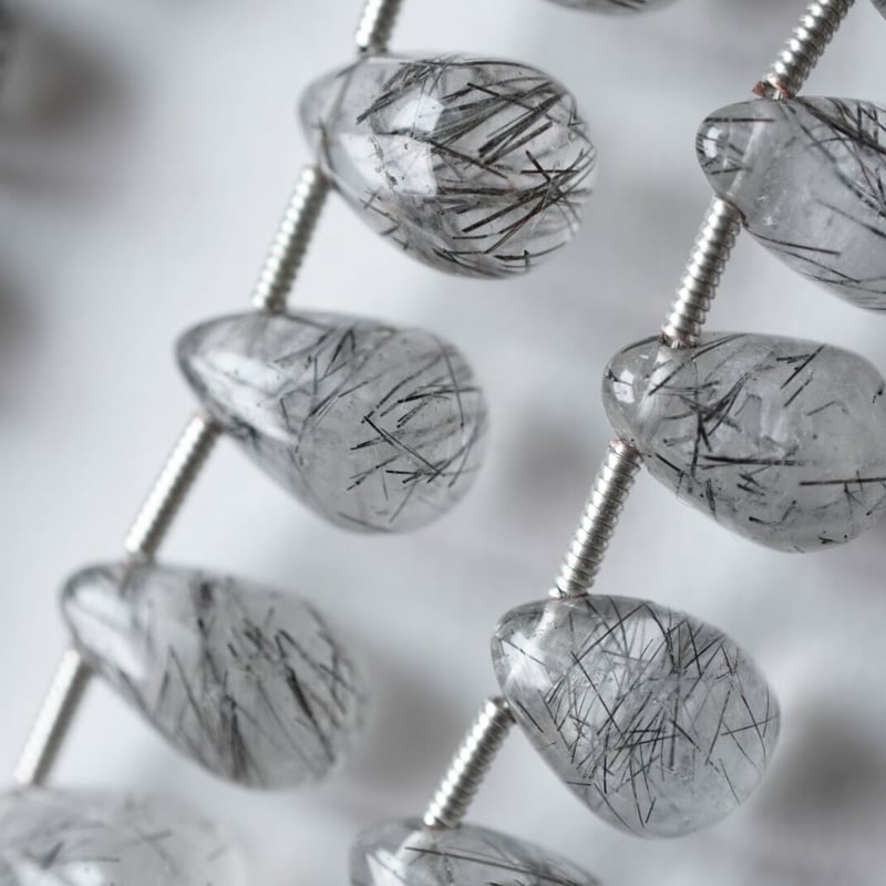 クォーツインクォーツとブラックテルマリンルチル フリー