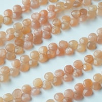 【色味綺麗】ピーチムーンストーン　ファセット　マロン
