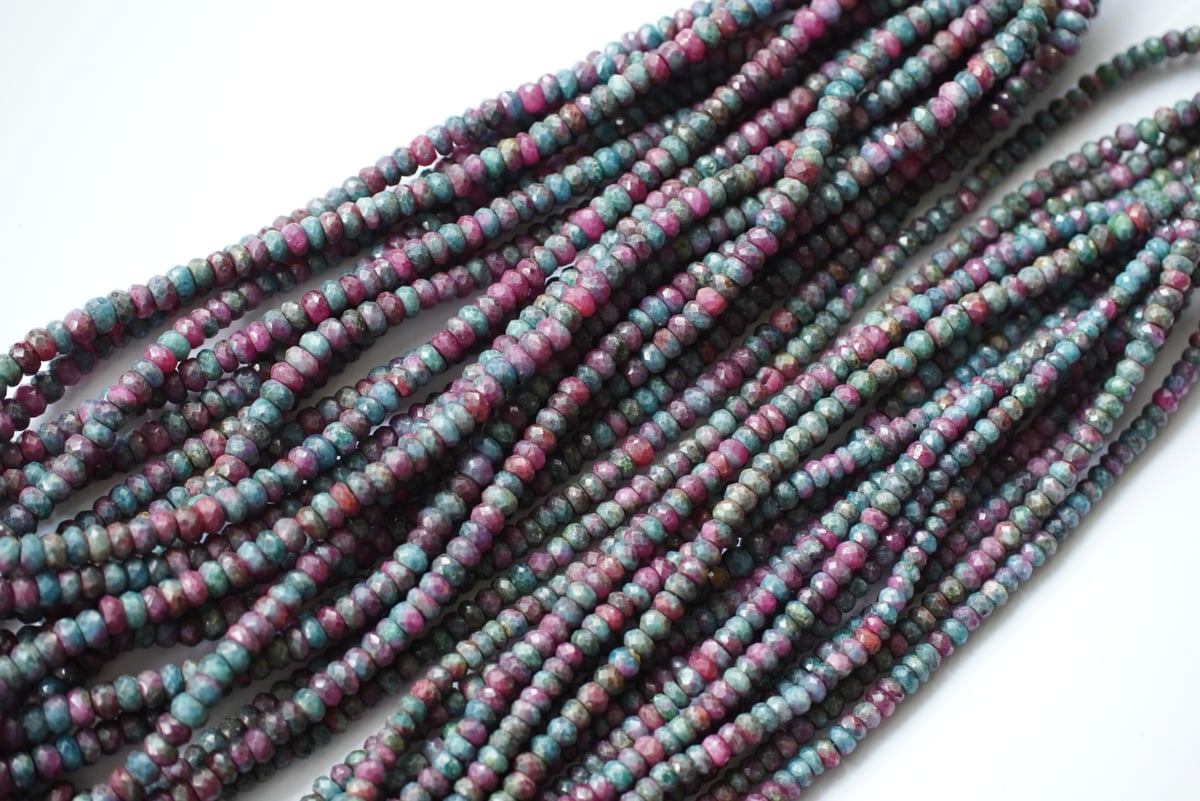 レア】ルビーインカイヤナイト ファセット ボタン | Sea gems