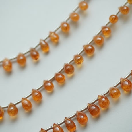 高品質 マンダリン(スぺサルティン)ガーネット ビーズネックレス 50cm 高品質 マンダリン(スぺサルティン)ガーネット ビーズネックレス 50cm