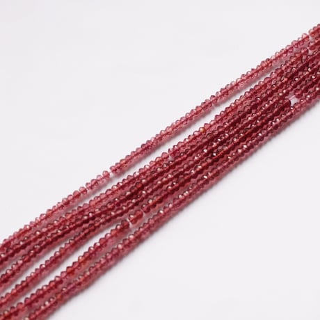 ガーネット　ファセット　ボタン（ロンデル）　3ｍｍ