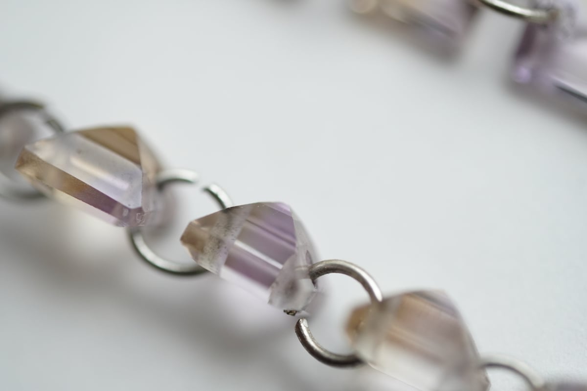 アメトリン ファセット スクエア ダブルホール | Sea gems