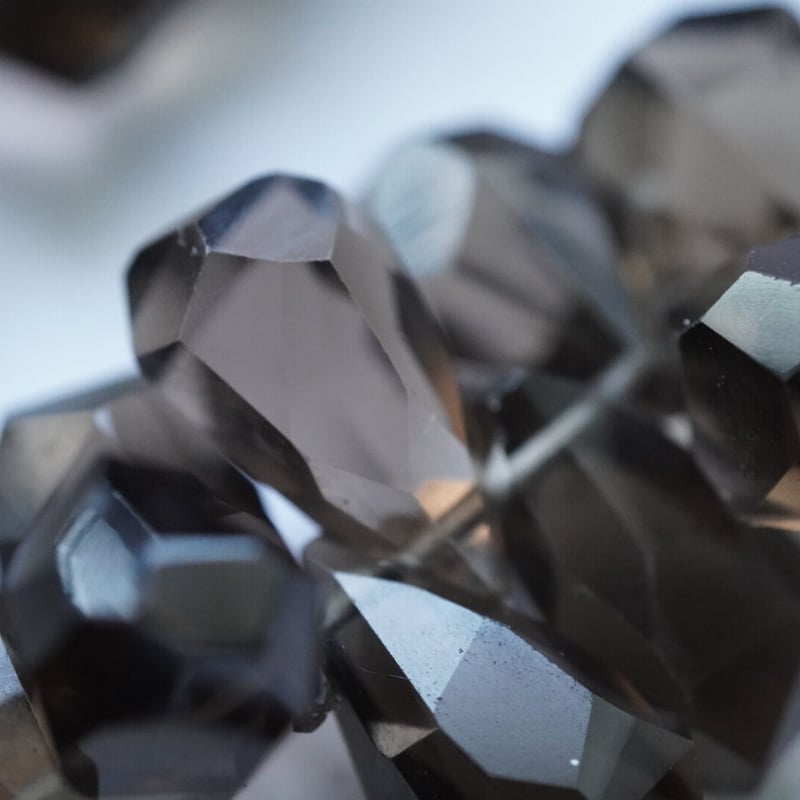 スモーキークォーツラフドロップ一連r-523