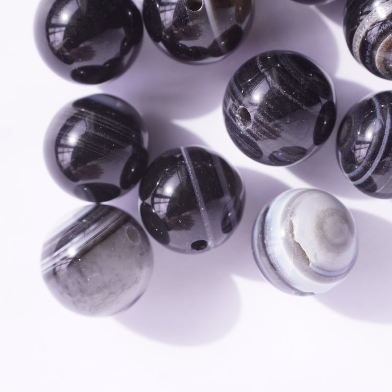 粒販売】アイアゲート（天眼石） スムースラウンド 12mm | Sea gems