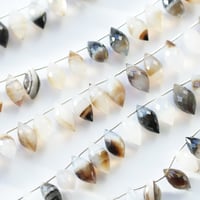 【高品質】ブラックバンデッドアゲート　ファセット　デュードロップ