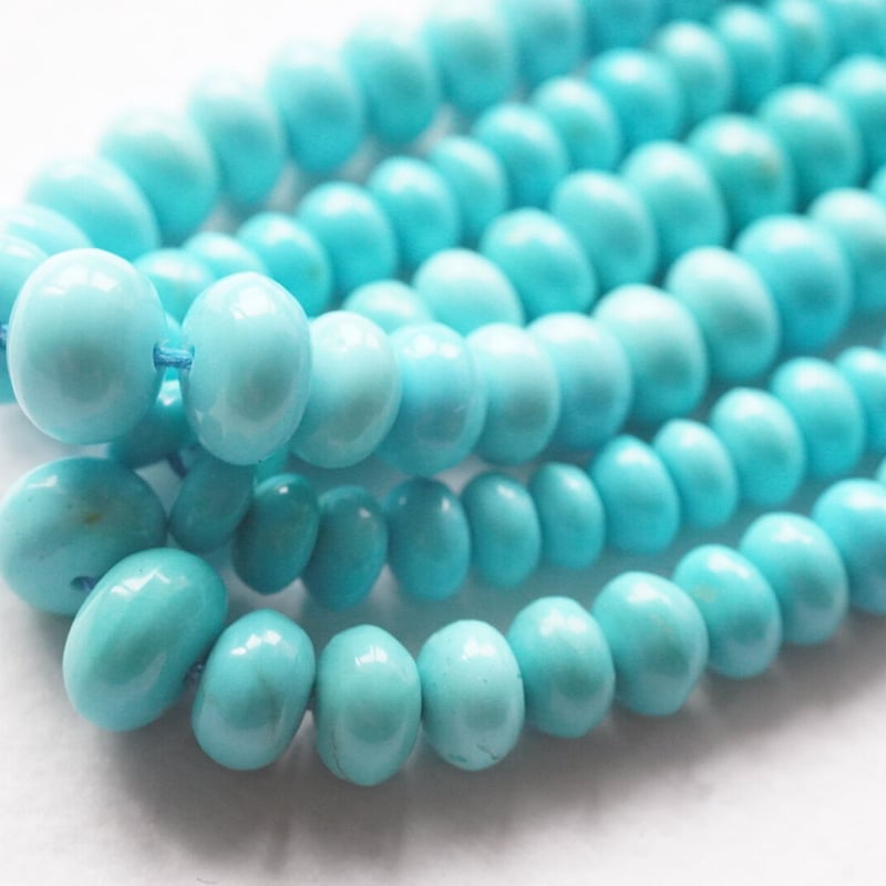 高品質】スリーピングビューティーターコイズ スムース ロンデル | Sea