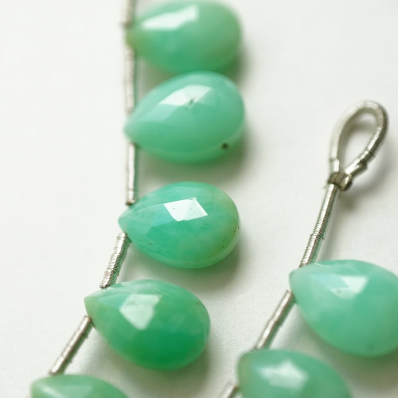 クリソプレーズ ファセット ペアシェイプ | Sea gems