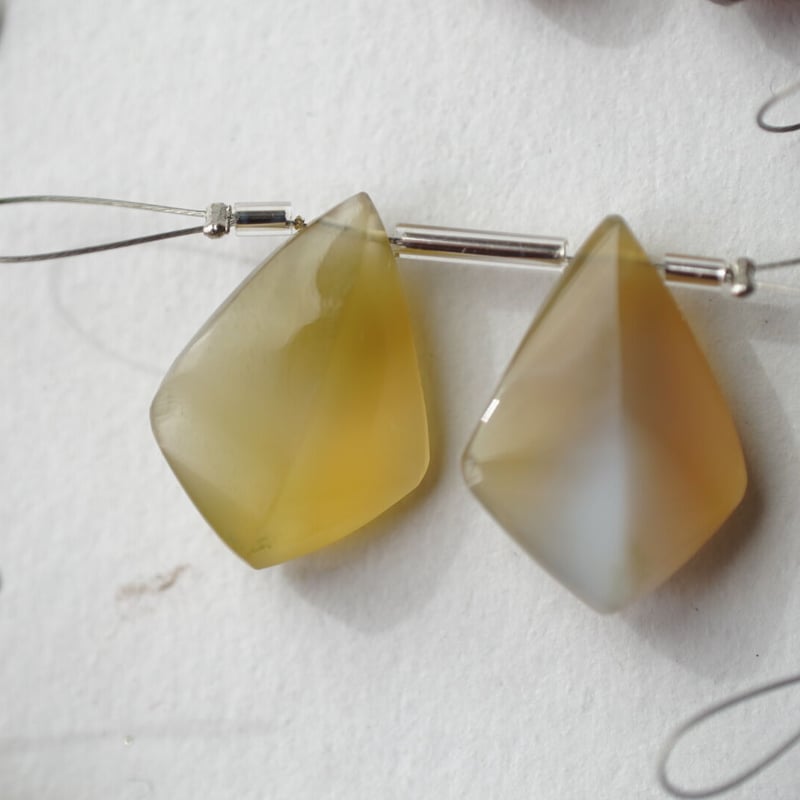 ポメころび様✴︎モンタナアゲート＆パープルアゲート＊イヤリング