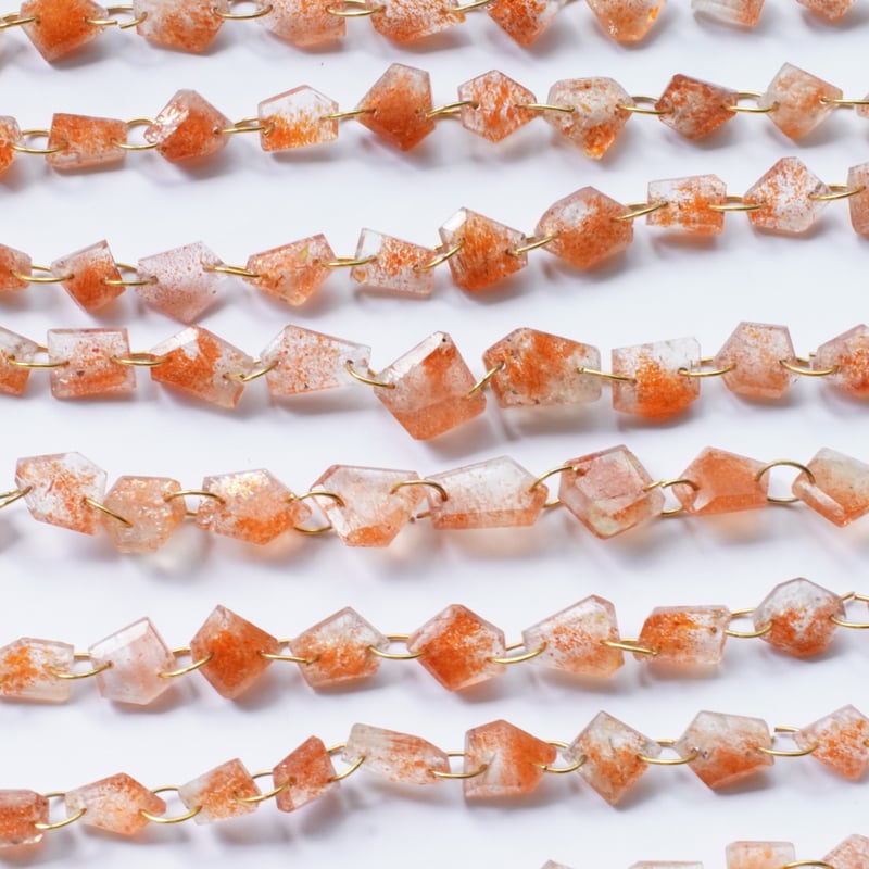 サンストーン ファセット ラフ（ダブルホール） | Sea gems