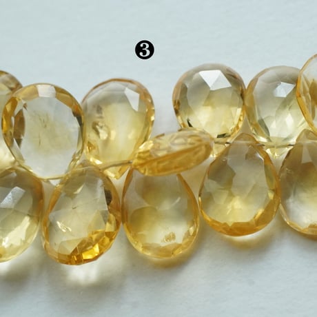 【高品質】シトリン　大粒　ファセット　ペアシェイプ