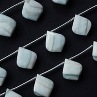 グリーンストライプアゲート　ファセット　リーフ
