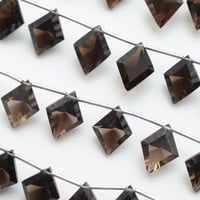 スモーキークォーツ　ルースカット　コンケーブ　ダイヤ