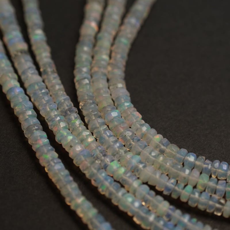 高品質】エチオピアンオパール ボタンカット（ロンデル） | Sea gems 