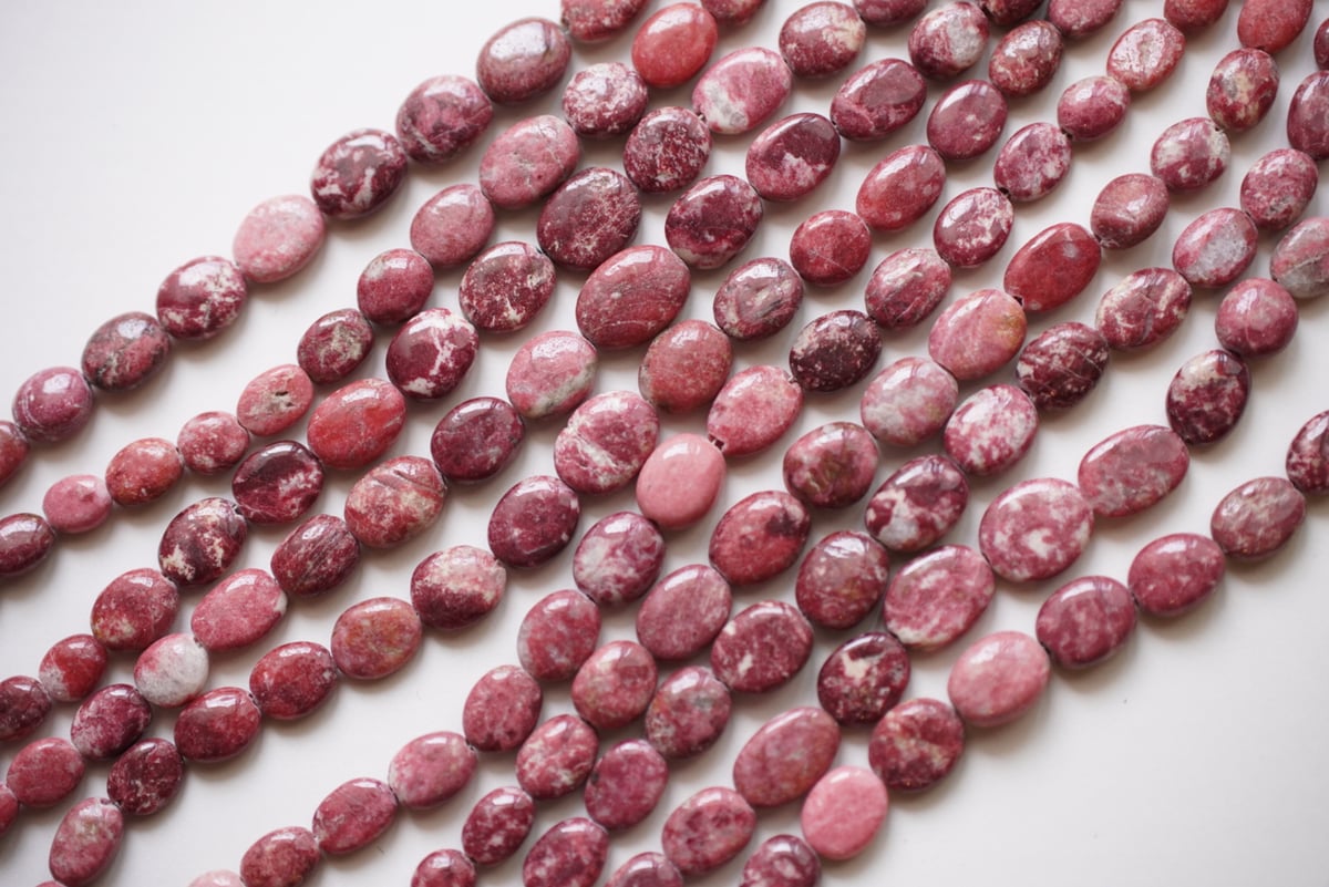 ✤天然石 チューライト オーバル ベゼル リング✤