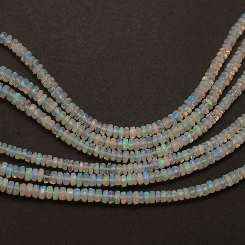 高品質】エチオピアンオパール ボタンカット（ロンデル） | Sea gems 