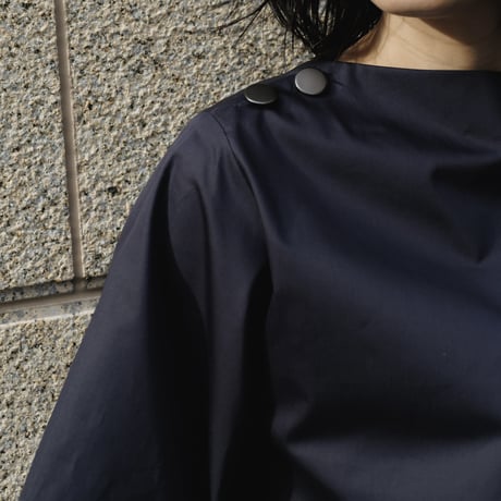 DOUBLE BUTTON BLOUSE/Navy