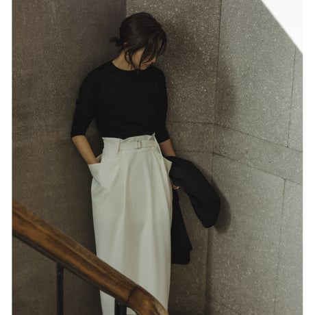 DOUBLE POCKET SKIRT/White