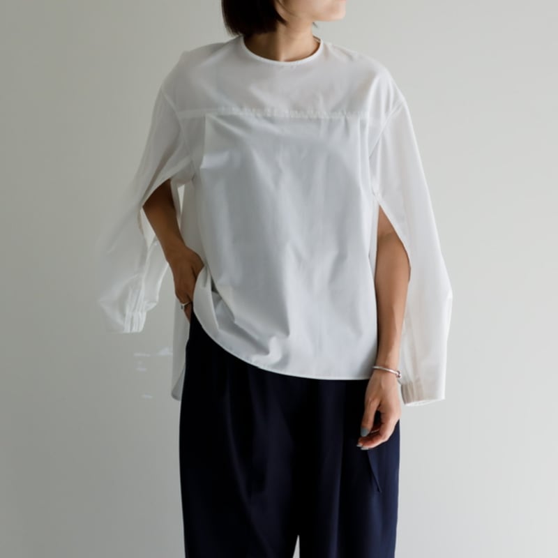 BASE LONG BLOUSE/White | FREY 