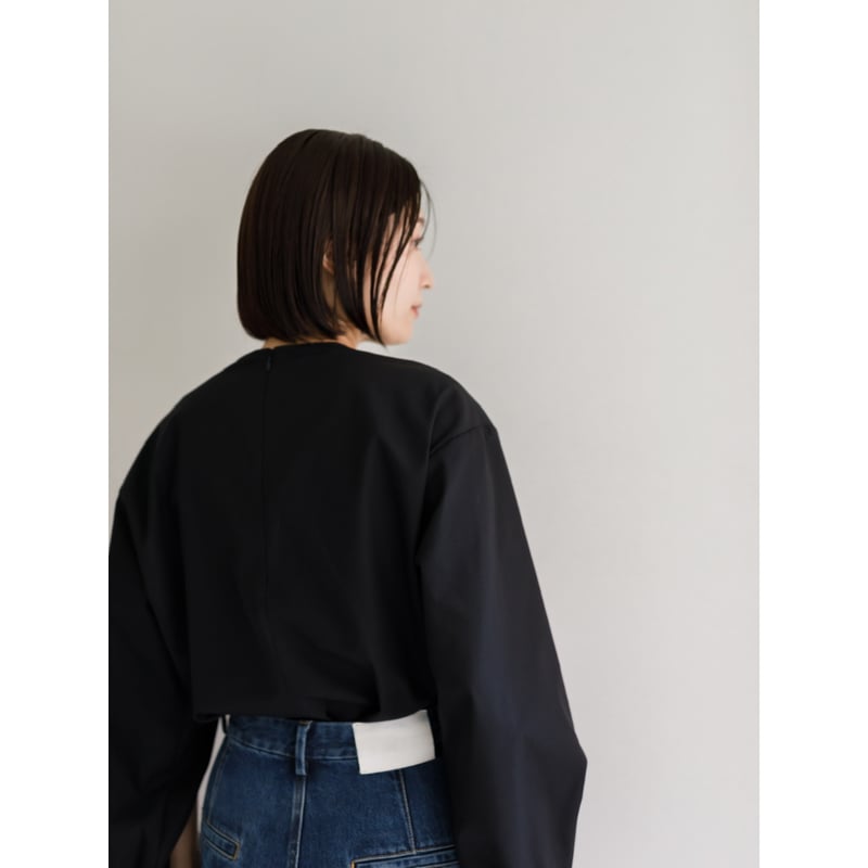 BASE LONG BLOUSE/Black | FREY 
