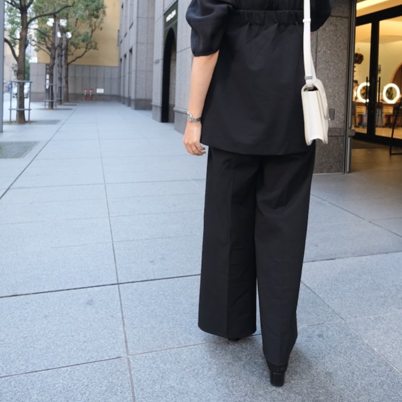 RELAX WIDE PANTS/Black | FREY 