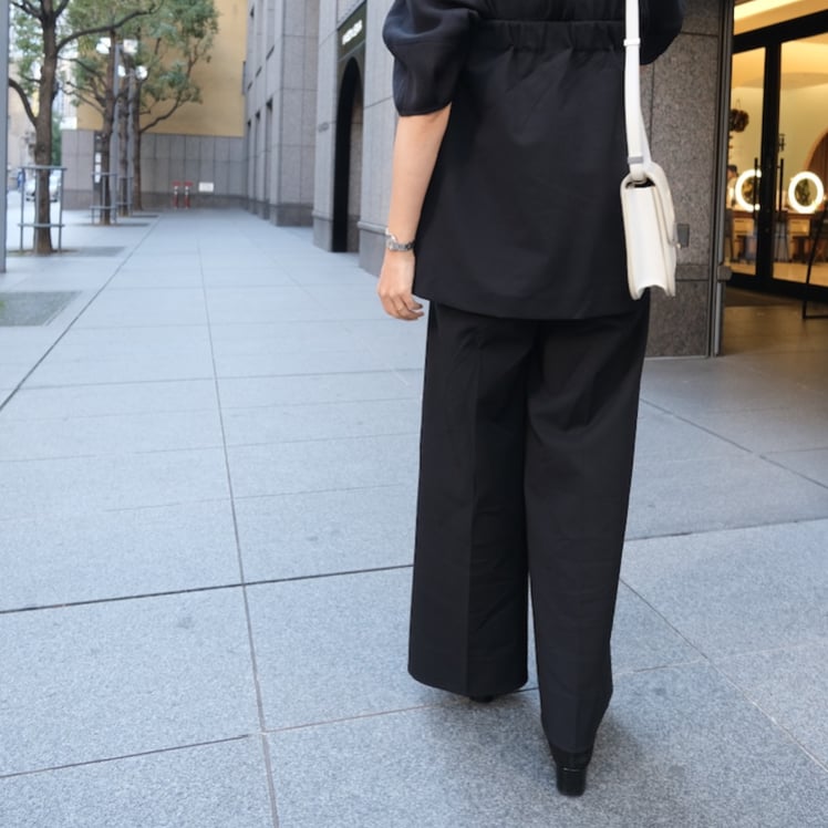 RELAX WIDE PANTS/Black | FREY 