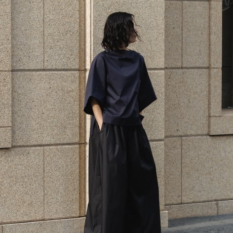 DOUBLE BUTTON BLOUSE/Navy